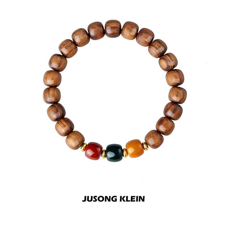 Jusong Klein 木质手串三色珠子新中式民族风简约手串男女手链