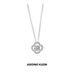 JUSONG KLEIN 幸运四叶草项链女轻奢小众设计感锁骨链