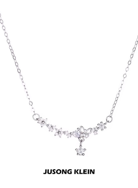 钛钢项链星河锁骨链女