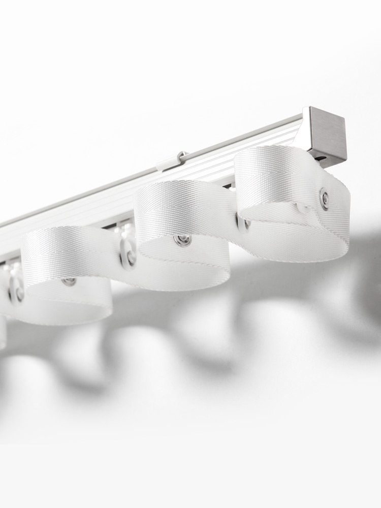 蛇形帘窗帘轨道s型水波浪窗帘杆铝合金直轨弯轨飘窗滑轨导轨定制