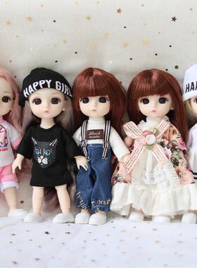 娃娃17厘米衣服换装国产8分娃娃BJD13关节人形玩偶服装