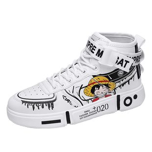 高帮儿童鞋子2025新款秋冬季中大童板鞋休闲运动鞋加绒男童鞋短靴