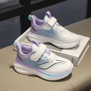 女童专业轻便减震跑步鞋小学生中大童超轻软底网面透气运动鞋男童