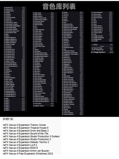 全套扩展240G Nexus4 电子乐合成器音源 支持Win Mac