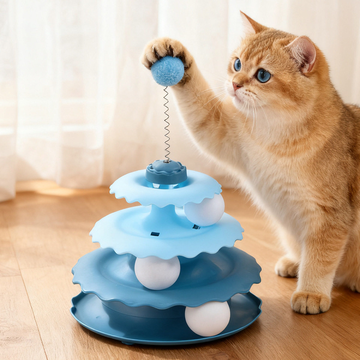 马卡龙猫转盘游乐盘逗猫解闷神器猫咪解闷神器小猫咪自嗨宠物用品