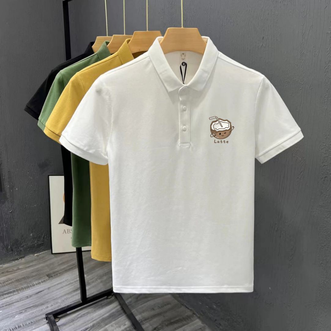 美式复古短袖t恤男2026夏季新款重磅休闲百搭黑色POLO衫男士短袖