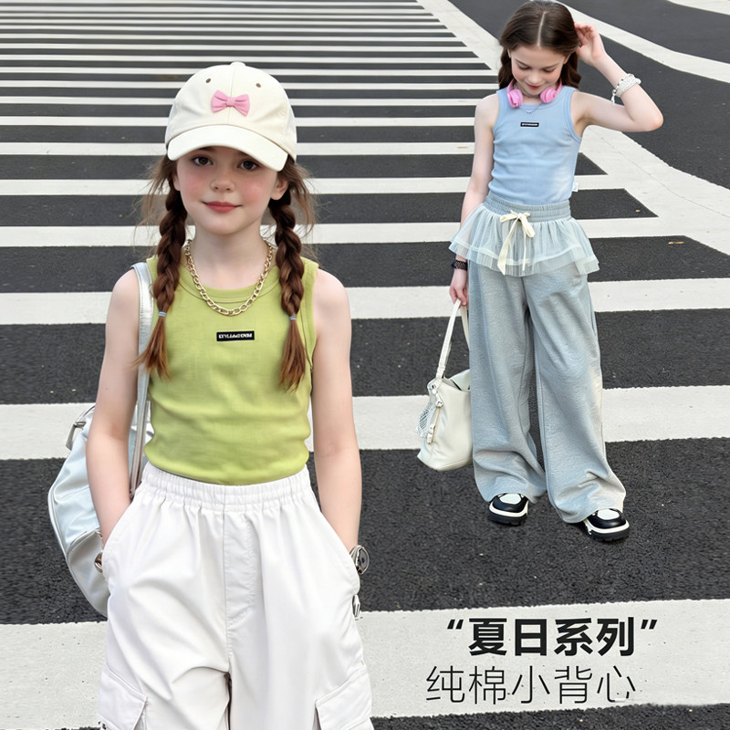 女童夏季多巴胺背心2026新款图片