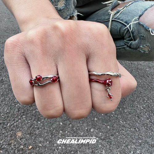 荆棘暗黑高级感戒指小众设计男女