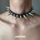 chocker .摇滚铆钉朋克皮革项圈小众设计y2k亚文化夸张男女颈项链