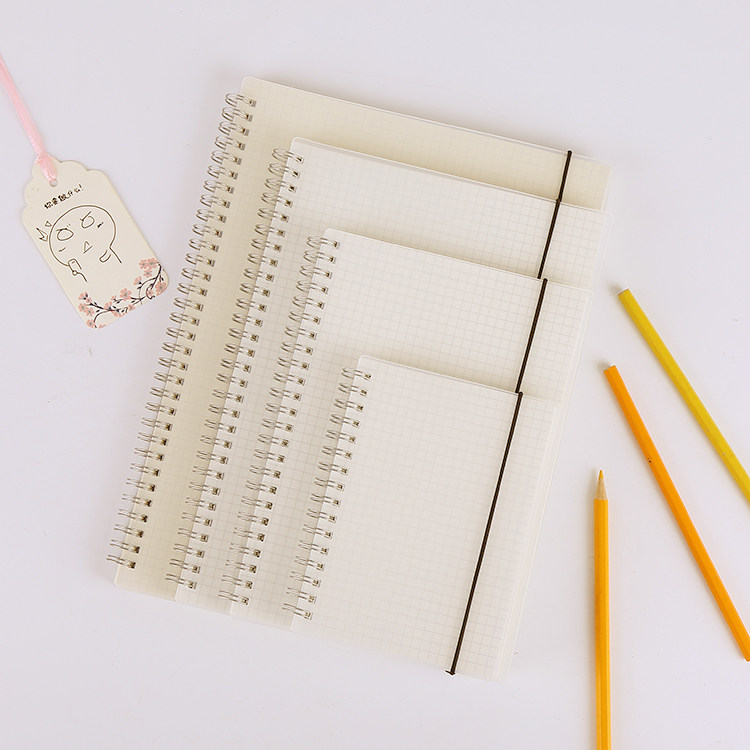 昭亭轩线圈本方格简约风空白笔记本侧翻加厚本子