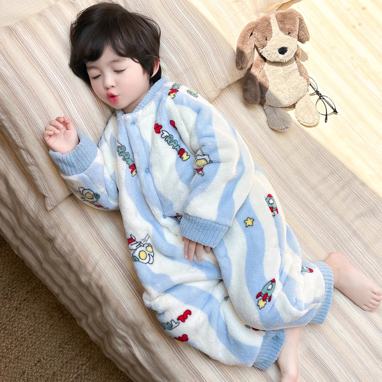 双层加厚珊瑚连体睡衣~奥特曼冬