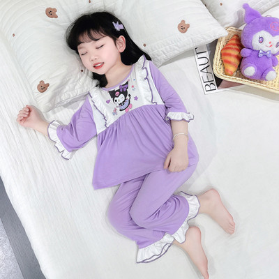 莫代尔儿童睡衣女童2026新款岁宝宝女孩库洛米夏季春秋空调服薄款