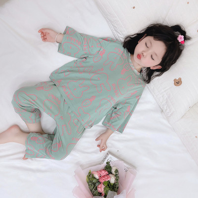 女童莫代尔睡衣春夏薄款清凉丝滑