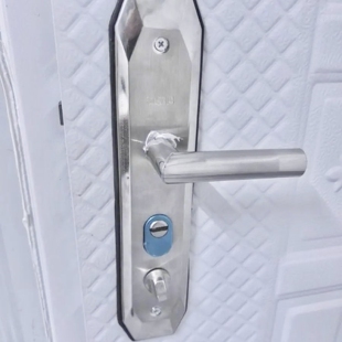 菱形大门锁子母门锁铝合金双开门面板双活通用型入户室内别墅