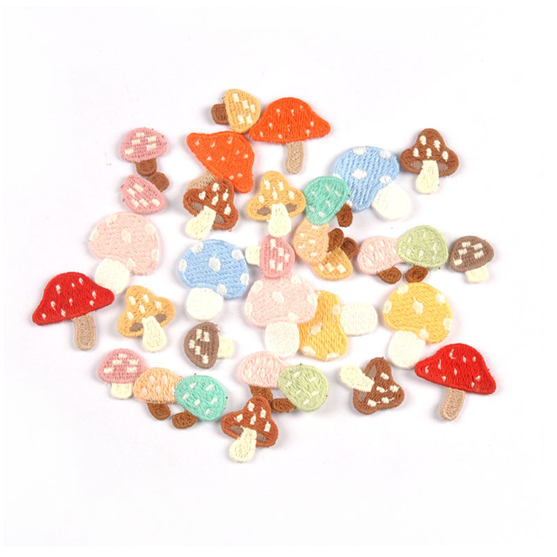 可爱蘑菇花边布贴DIY手工艺制作材料包包发饰发夹装饰配件,居家布艺,布贴,淘宝优惠券,粉丝福利购,淘宝优惠卷