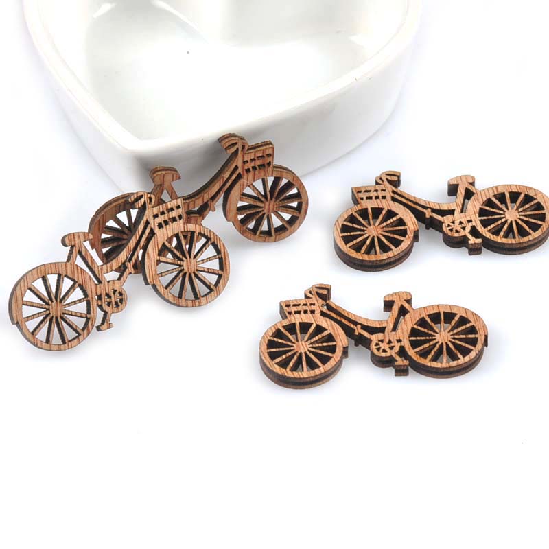 复古交通工具木片自行车镂空木片