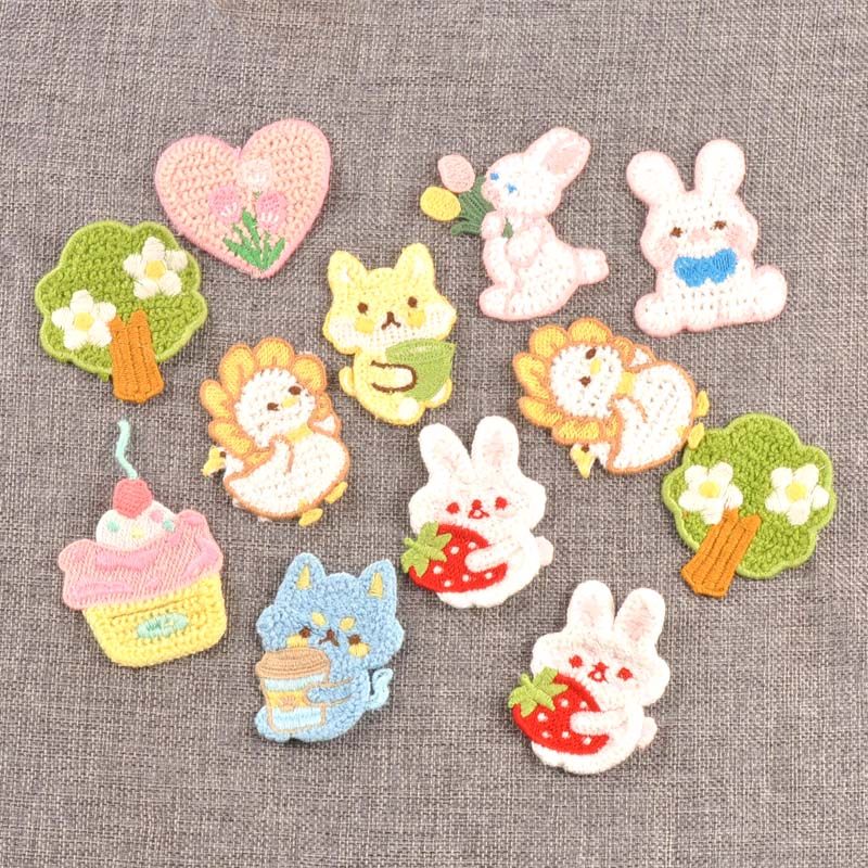 可爱卡通兔子布标DIY手工艺制作材料帽子包包发饰装饰配件5个,居家布艺,布贴,淘宝优惠券,粉丝福利购,淘宝优惠卷