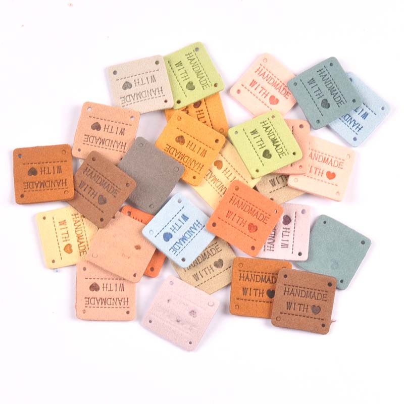 韩国绒Hand Made彩色手工制作布标布贴服饰包包围巾DIY标签铭牌