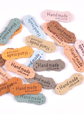 韩国绒Hand Made彩色手工制作布标布贴服饰包包围巾DIY标签铭牌