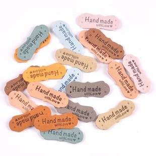 韩国绒Hand Made彩色手工制作布标布贴服饰包包围巾DIY标签铭牌