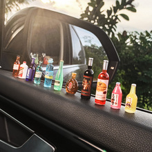 创意卡通饮料瓶屏幕车内装 饰用品 汽车摆件中控台迷你车载酒瓶个性