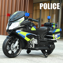 儿童电动摩托车超大号警车可坐大人双人男女孩宝宝亲子两轮玩具车