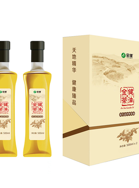 金健原生态冷榨茶油礼盒500ml*2 中秋国庆山茶油礼盒