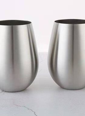 现货 酒杯304杯创意18oz厂家直供红单层户外蛋壳不锈钢大肚威士忌