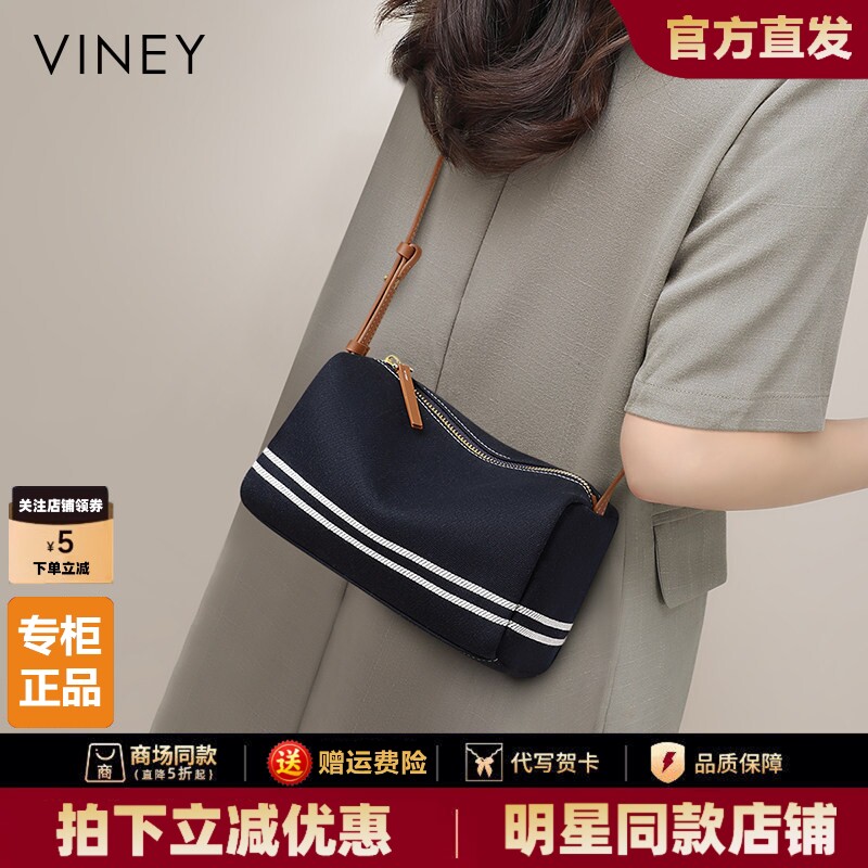 Viney包包女款2026新款女包夏季帆布包小包高级感轻便单肩斜挎包