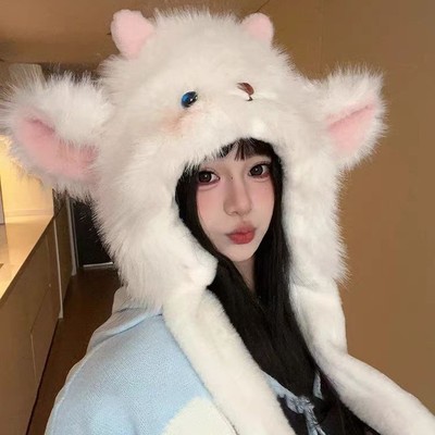 【耳朵会动】可爱小羊雷锋帽东北