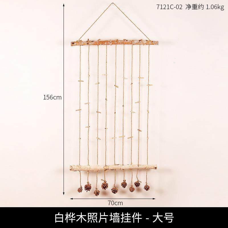 手工白桦木照片墙壁挂家居客厅卧室咖啡厅装饰品田园民宿墙面挂饰