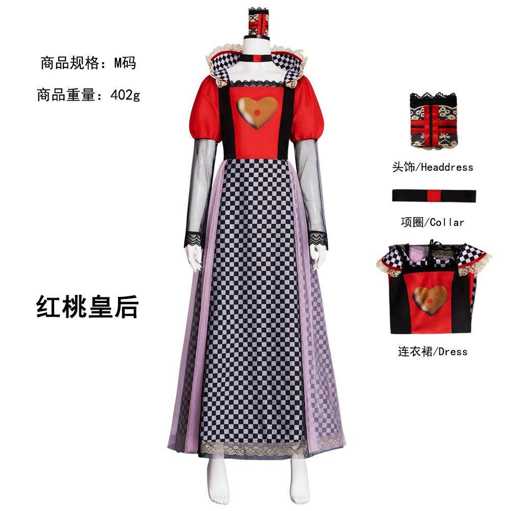 万圣节cos服红桃皇后公主裙 红心皇后角色扮演cosplay工厂现货