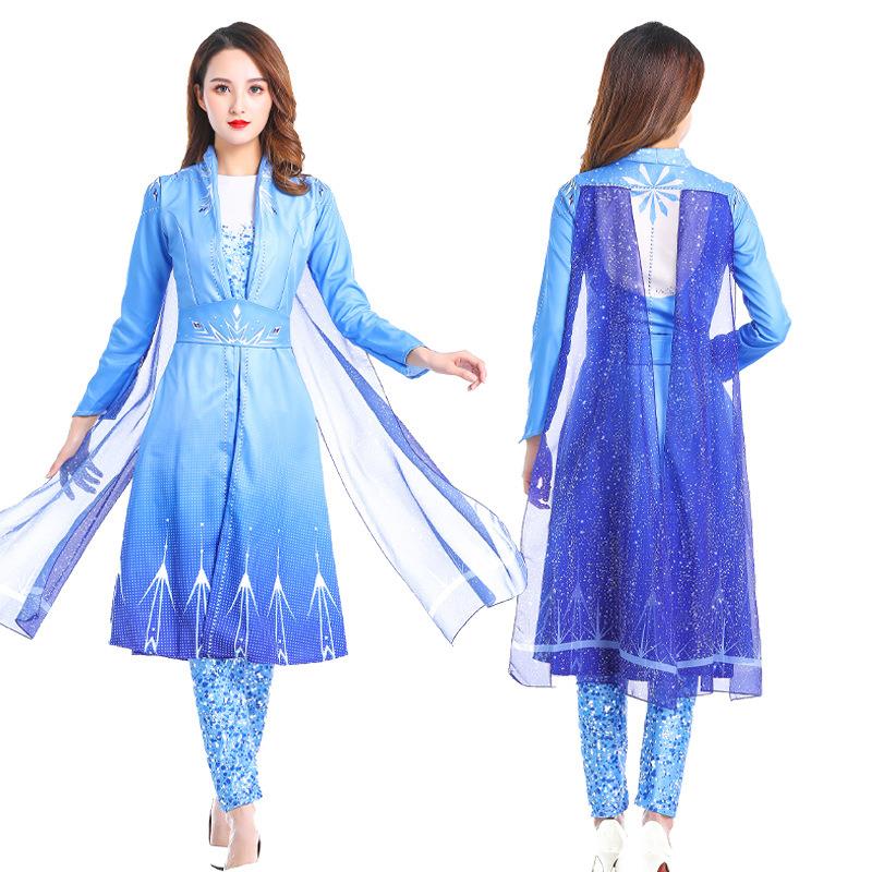 冰雪奇缘2cos服成人 Elsa冰雪公主裙艾莎全套礼服安娜公主cosplay