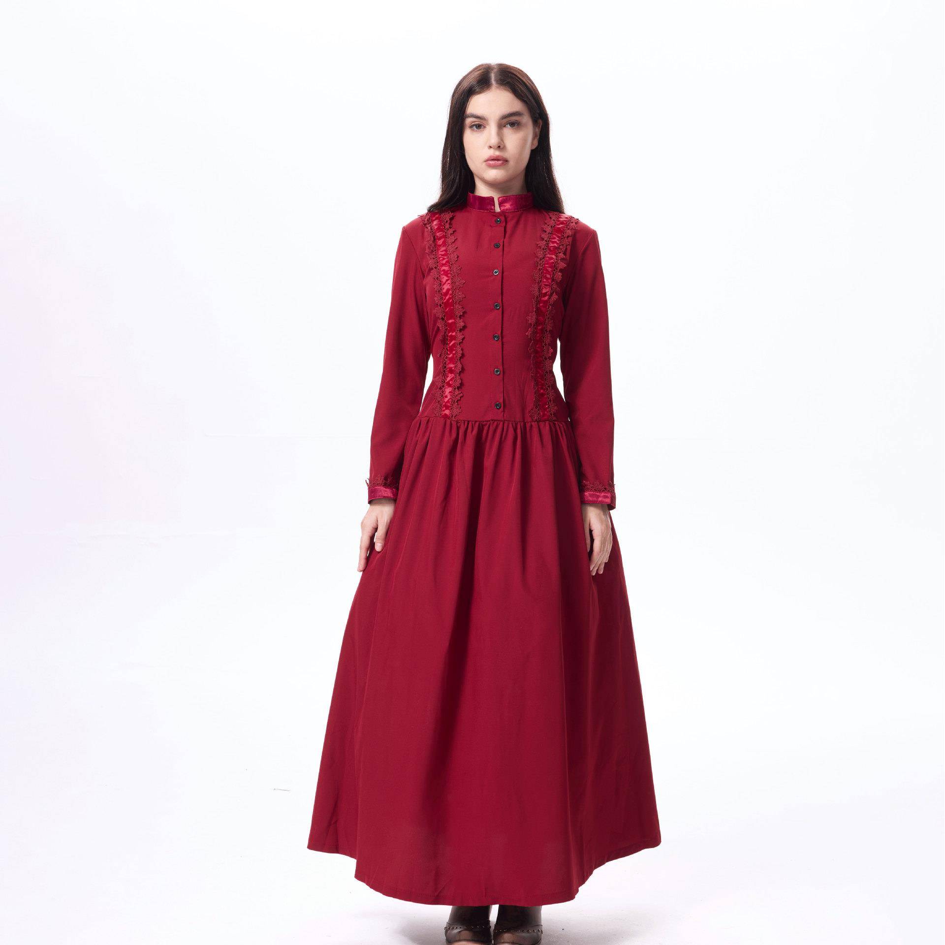 世纪哥特式维多利亚时代裙子文艺复兴连衣裙女王化妆舞会服装