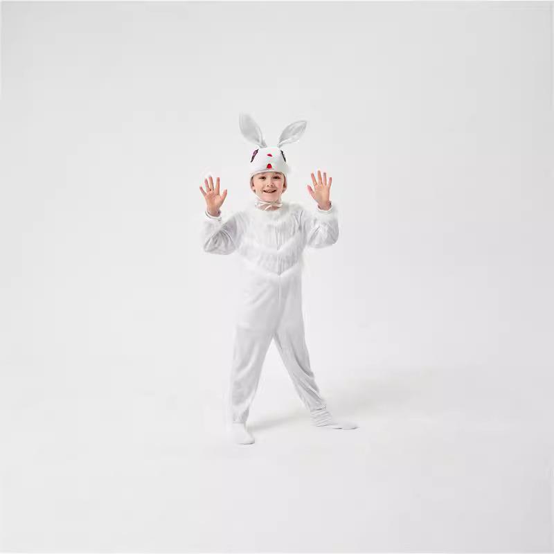 儿童新款cosplay兔子连体衣动物角色扮演服幼儿园小白兔演出服装
