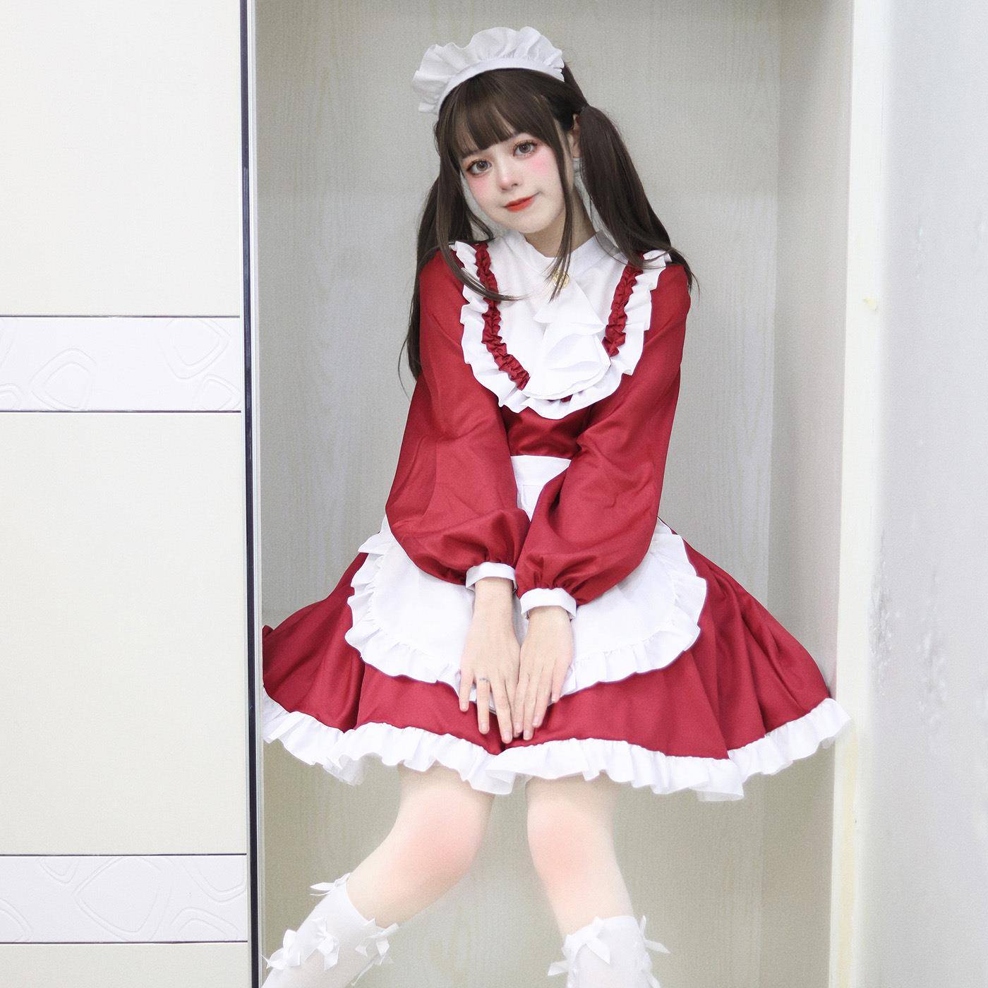 原创 跨境亚马逊 LOLITA豪华英式女仆装 长袖女仆演出服 COSPLAY