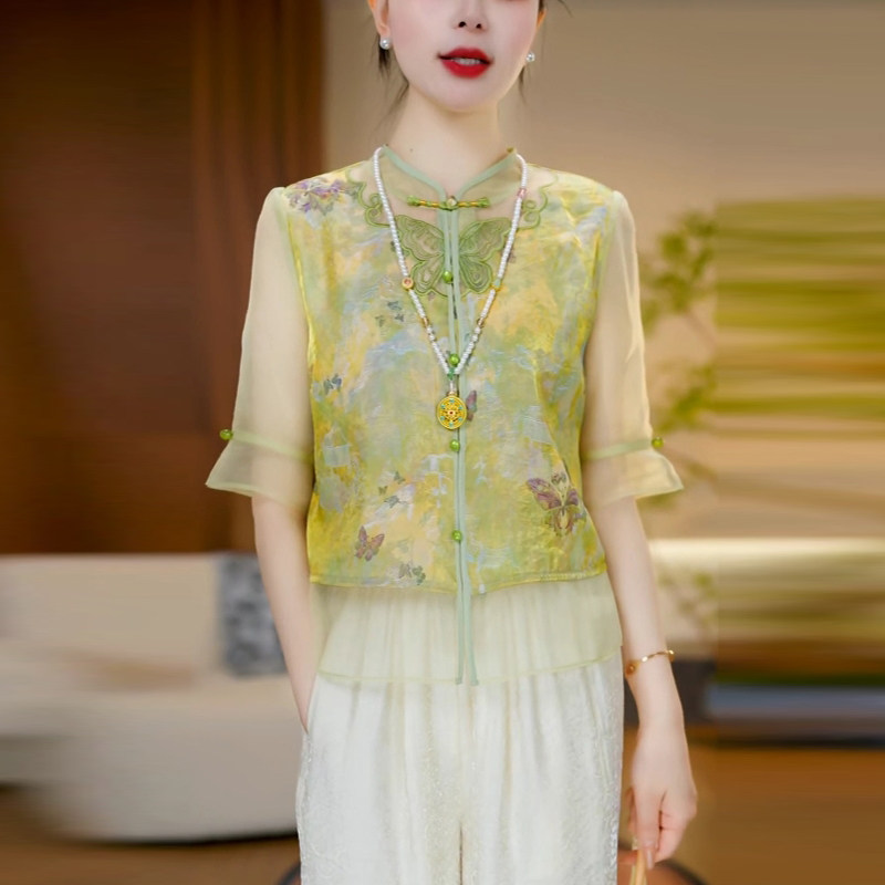 新中式国风优雅短款外套女