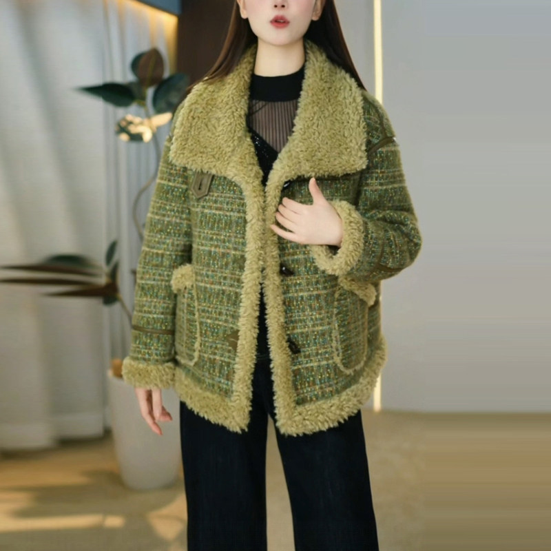 雪尔绒短款加绒加厚外套女2025冬季氛围感新款气质保暖小香风上衣,女装/女士精品,短外套,淘宝优惠券,粉丝福利购,淘宝优惠卷