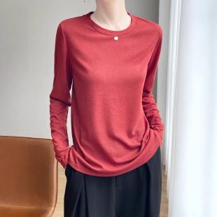 2026女士高支精纺针织衫 细腻肌理通勤百搭 秋冬新款内搭修身打底