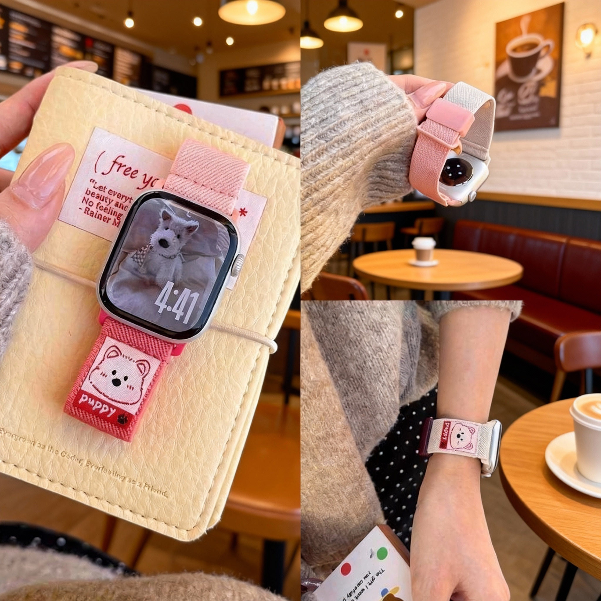 适用iwatch11表带高山小狗applewatch苹果手表S10s9尼龙编织磁吸