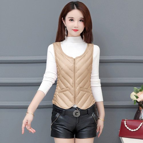 内穿短款羽绒马甲百搭