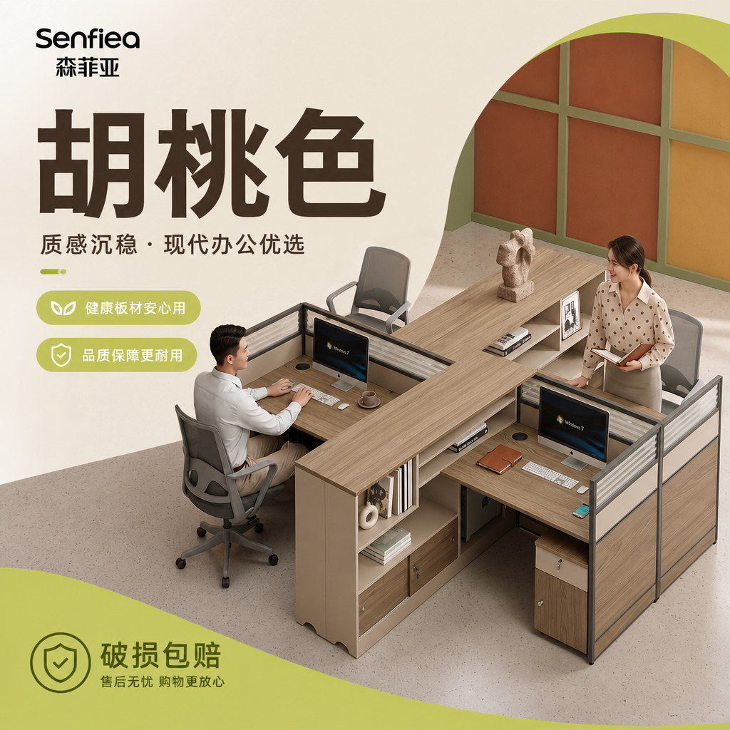 简约现代办公室桌椅组合企业专用