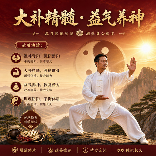 龟鹿济阳丸手工滋补泡酒料300g