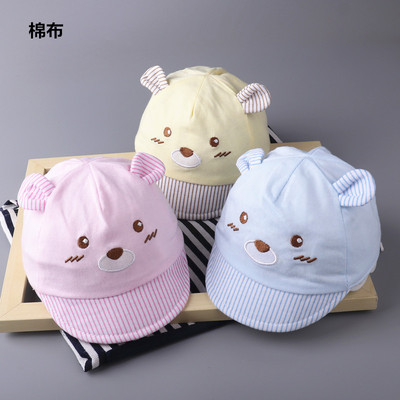 0-3-6个月夏天网眼透气婴儿帽子