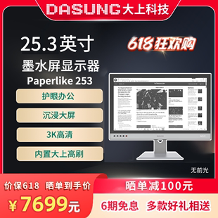 DASUNG大上科技Paperlike 长辈礼 253电纸书25.3英寸墨水屏显示器