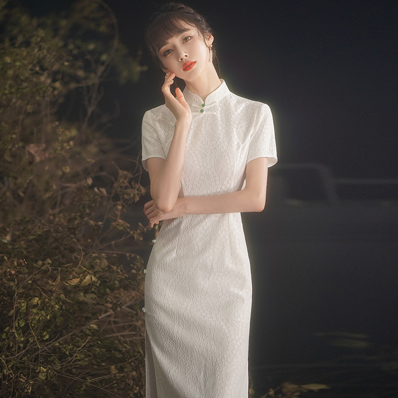 日常可穿改良旗袍2020年新款复古优雅少女年轻中长款小清新连衣裙