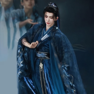 汉服男女同款重工刺绣大袖衫古装武侠风魏晋风影视古风仙侠套装