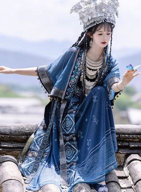 汉服苗疆少女民族异域风汉元素
