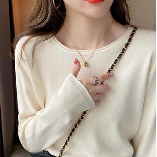 薄款 白色针织衫 内搭2025年早秋新款 西装 上衣秋冬毛衣 女春秋打底衫