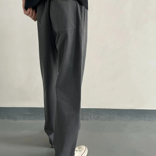 零染色纺免烫易打理宽松长裤 男士 长裤 高密弹力直筒春秋休闲西裤